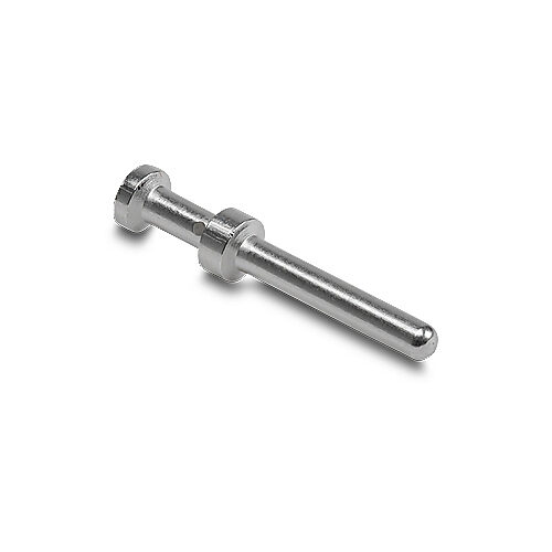ZP-MC-CC-M16A-20 - ZIPport crimp contact, male, 16 amp, accepts wire size 20 AWG, silver-plated copper alloy. Package of 100. For use with ZIPport multi-wire male inserts rated for 16 amps.
