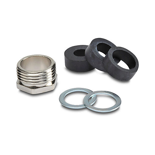 ZP-MC-CG-11M5 - ZIPport cable gland, PG11 thread type, nickel-plated brass, accepts 7 to 12mm diameter cable, IP66. (3) elastomer compression seals included.