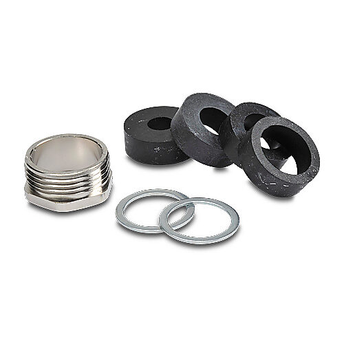 ZP-MC-CG-16M5 - ZIPport cable gland, PG16 thread type, nickel-plated brass, accepts 7 to 14.5mm diameter cable, IP66. (4) elastomer compression seals included.