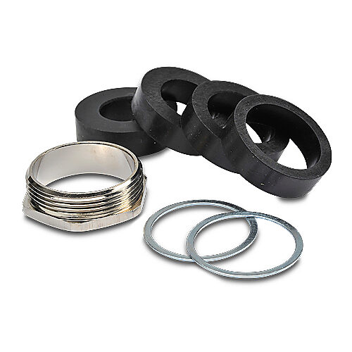 ZP-MC-CG-29M5 - ZIPport cable gland, PG29 thread type, nickel-plated brass, accepts 17.5 to 26.5mm diameter cable, IP66. (4) elastomer compression seals included.