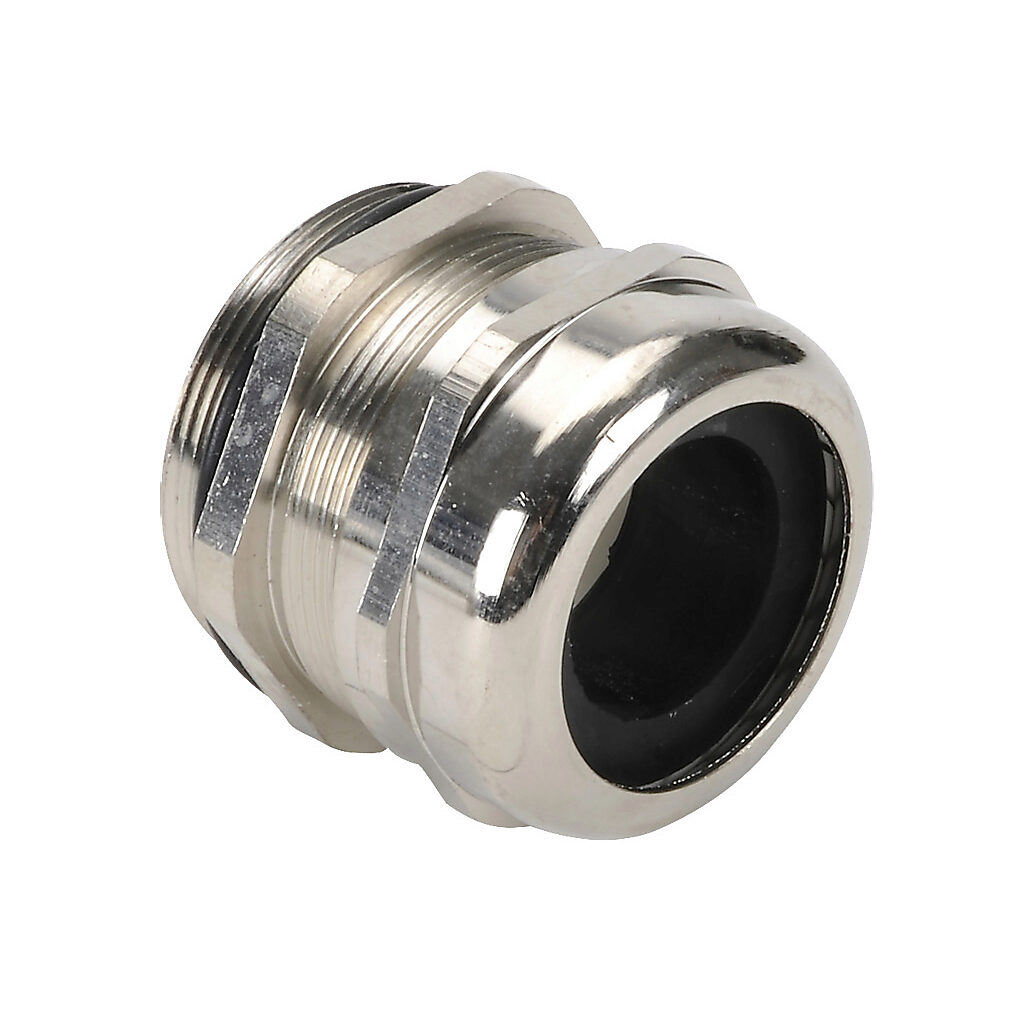 ZP-MC-CG-36M8 - ZIPport cable gland, PG36 thread type, nickel-plated brass, accepts 19 to 36mm diameter cable, IP68. Package of 5.