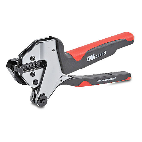 ZP-MC-CT1 - ZIPport wire crimping tool, 26 to 10 AWG capacity, contact pin diameters 1.6, 2.4, 2.5mm. Hand crimping tool, die set, and locator included.