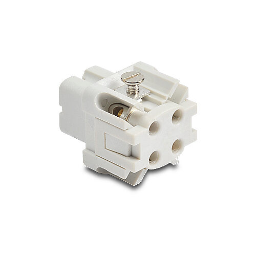 ZP-MC03A-1-FS003 - ZIPport female insert, connector housing size 3A, 3-pole, screw terminals, accepts wire size 20-14 AWG, 10 amp, 600 VAC/VDC, poles numbered 1 to 3. For use with ZIPport multi-wire housings.