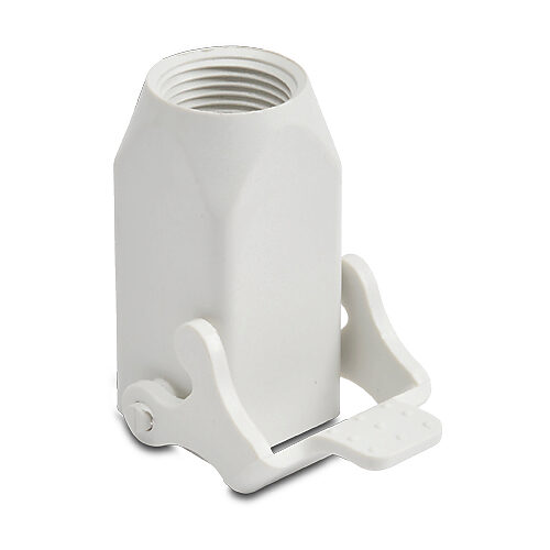 ZP-MC03A-2-SCP11P - ZIPport coupler housing, single lever, connector housing size 3A, (1) Pg 11 threaded hole, gray, heavy-duty thermoplastic. For use with ZIPport size 3A 2-peg connector housings.