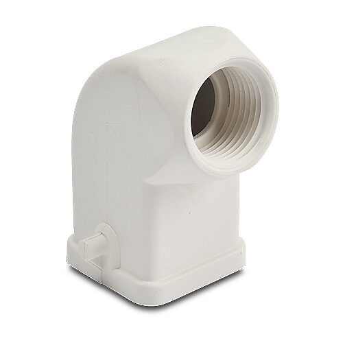 ZP-MC03A-2-SSE11P - ZIPport hood housing, 2-peg, side entry, connector housing size 3A, (1) Pg 11 threaded hole, gray, heavy-duty thermoplastic. For use with ZIPport size 3A single lever connector housings.