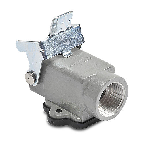 ZP-MC03A-2-SSM11M - ZIPport surface mount housing, single lever, connector housing size 3A, (1) Pg 11 threaded hole, gray, heavy-duty die cast aluminum. For use with ZIPport size 3A 2-peg connector housings.