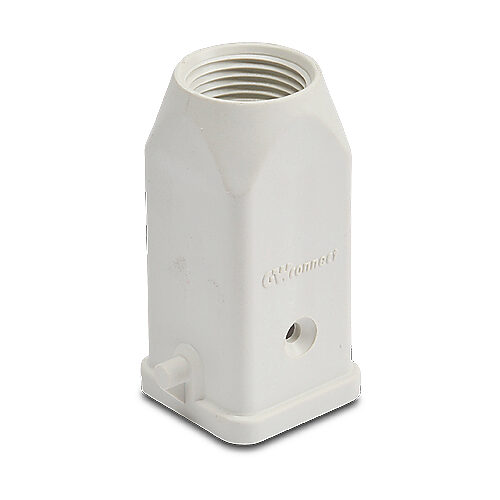 ZP-MC03A-2-STE11P - ZIPport hood housing, 2-peg, top entry, connector housing size 3A, (1) Pg 11 threaded hole, gray, heavy-duty thermoplastic. For use with ZIPport size 3A single lever connector housings.
