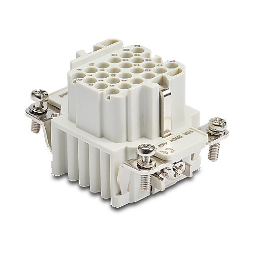 ZP-MC06B-1-FC024 - ZIPport female insert, connector housing size 6B, 24-pole, crimped contact, 10 amp, 600 VAC/VDC, poles numbered 1 to 24. For use with ZIPport multi-wire housings. Requires 10 amp female contacts ZP-MC-CC-F10A-xxx.