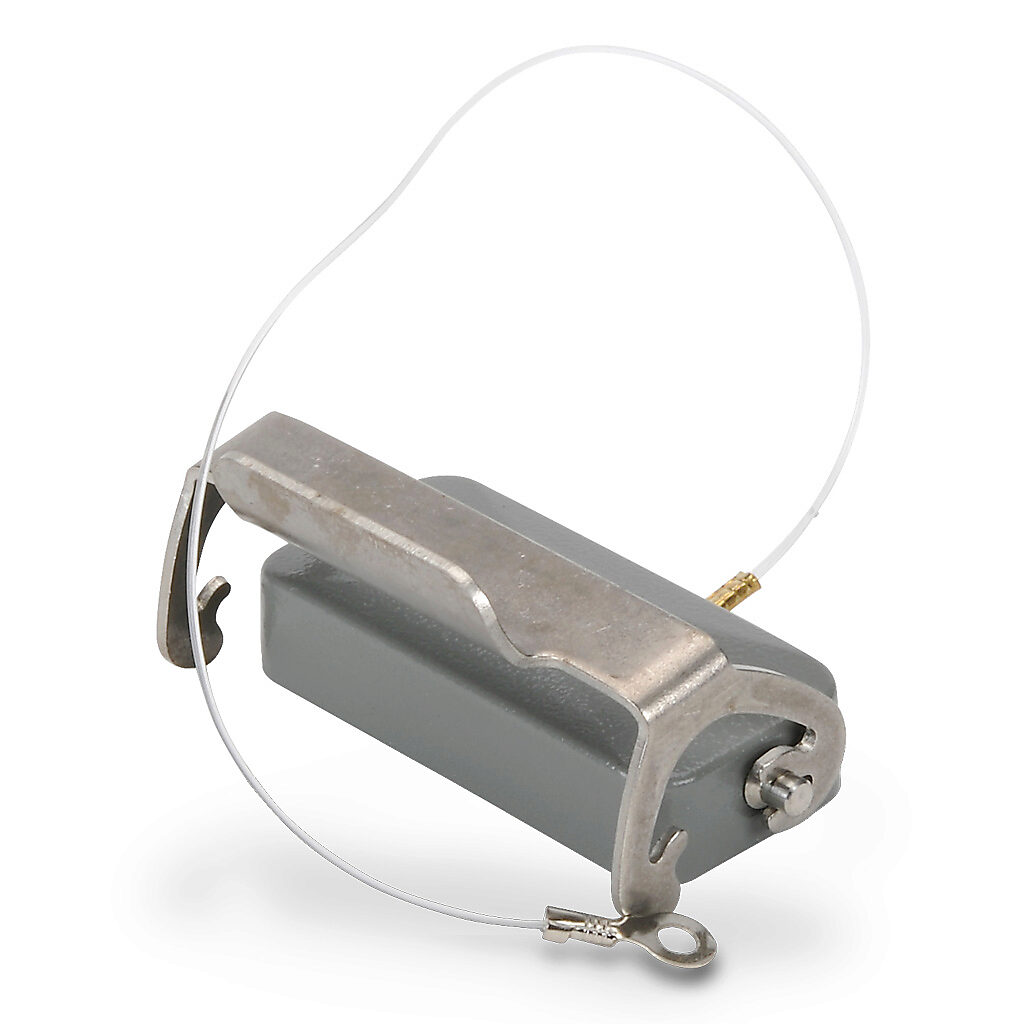 ZP-MC10A-2-SCVLM - ZIPport cover housing, single lever, connector housing size 10A, gray, heavy-duty die cast aluminum. For use with ZIPport size 10A 2-peg connector housings.