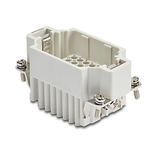 ZP-MC10B-1-MC042 - ZIPport male insert, connector housing size 10B, 42-pole, crimped contact, 10 amp, 600 VAC/VDC, poles numbered 1 to 42. For use with ZIPport multi-wire housings. Requires 10 amp male contacts ZP-MC-CC-M10A-xxx.
