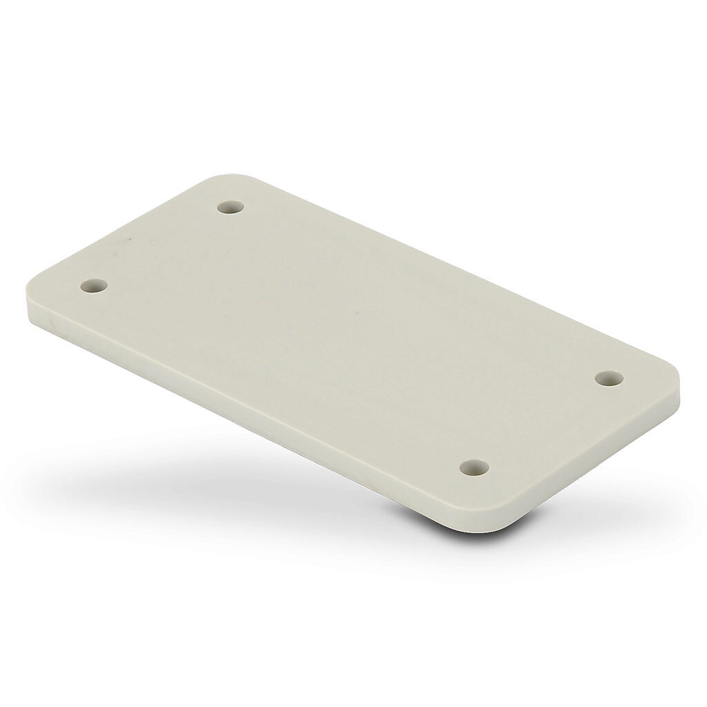ZP-MC10B-2-BLANK - ZIPport bulkhead cutout blank cover plate, thermoplastic, RAL 7044 gray. For use with ZIPport size 10B bulkhead cutouts. Gasket included.