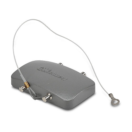 ZP-MC10B-2-DCVPM - ZIPport cover housing, 4-peg, connector housing size 10B, gray, heavy-duty die cast aluminum. For use with ZIPport size 10B double lever connector housings.