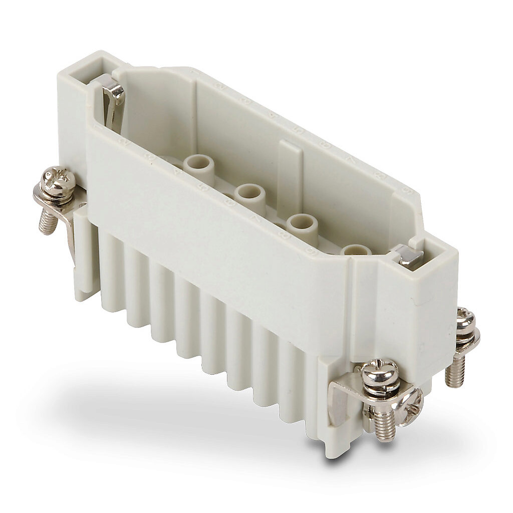 ZP-MC16A-1-MC025 - ZIPport male insert, connector housing size 16A, 25-pole, crimped contact, 10 amp, 600 VAC/VDC, poles numbered 1 to 25. For use with ZIPport multi-wire housings. Requires 10 amp male contacts ZP-MC-CC-M10A-xxx.