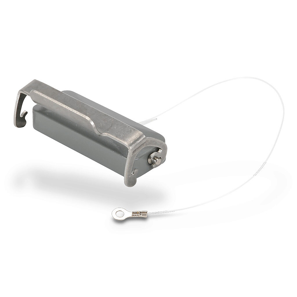 ZP-MC16A-2-SCVLM - ZIPport cover housing, single lever, connector housing size 16A, gray, heavy-duty die cast aluminum. For use with ZIPport size 16A 2-peg connector housings.