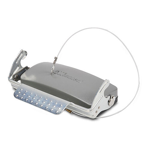 ZP-MC16B-2-SCVLM - ZIPport cover housing, single lever, connector housing size 16B, gray, heavy-duty die cast aluminum. For use with ZIPport size 16B 2-peg connector housings.