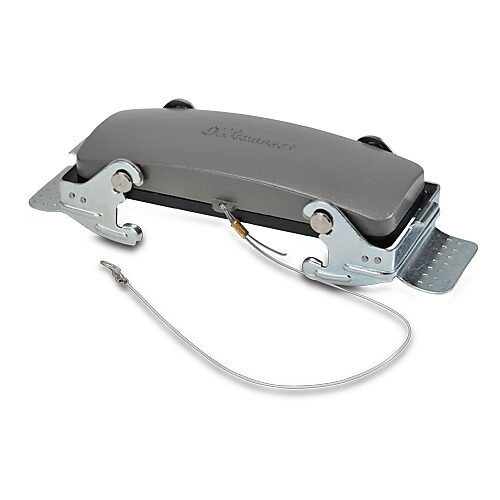 ZP-MC24B-2-DCVLM - ZIPport cover housing, double lever, connector housing size 24B, gray, heavy-duty die cast aluminum. For use with ZIPport size 24B 4-peg connector housings.