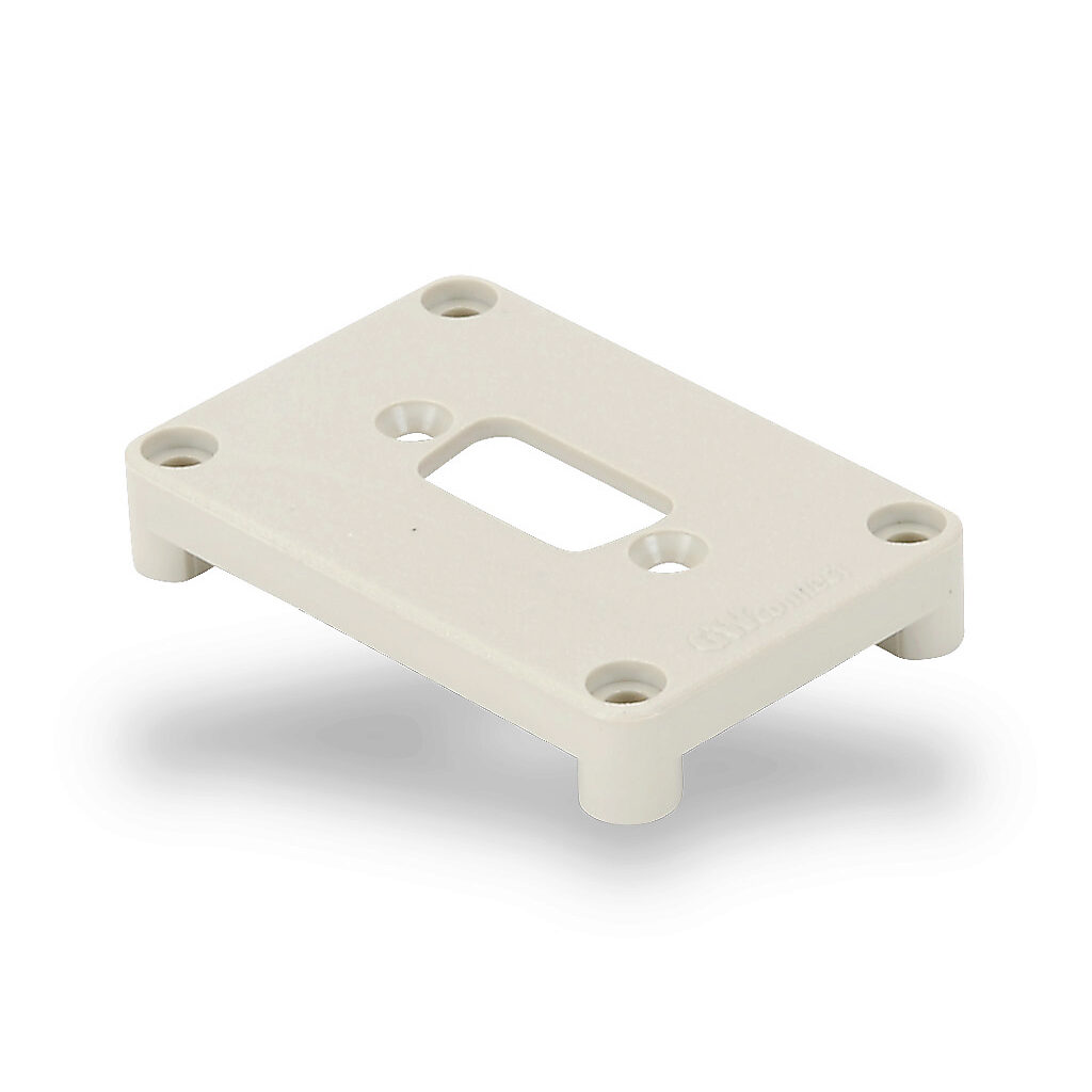 ZP-MC6B-2-1XDB9 - ZIPport insert plate, (1) 9-pin D-sub connector cutout(s), thermoplastic, RAL 7044 gray. For use with ZIPport size 6B connector housing.