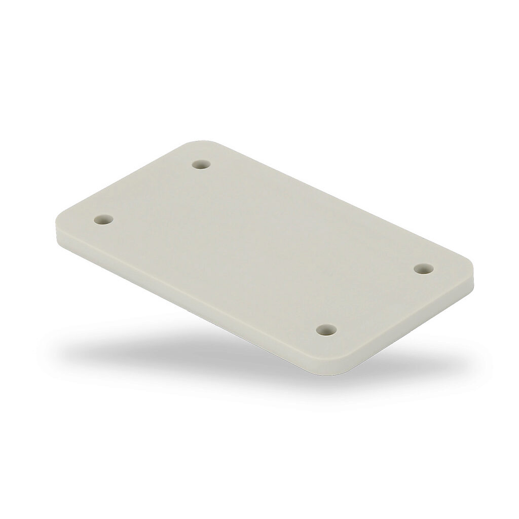 ZP-MC6B-2-BLANK - ZIPport bulkhead cutout blank cover plate, thermoplastic, RAL 7044 gray. For use with ZIPport size 6B bulkhead cutouts. Gasket included.