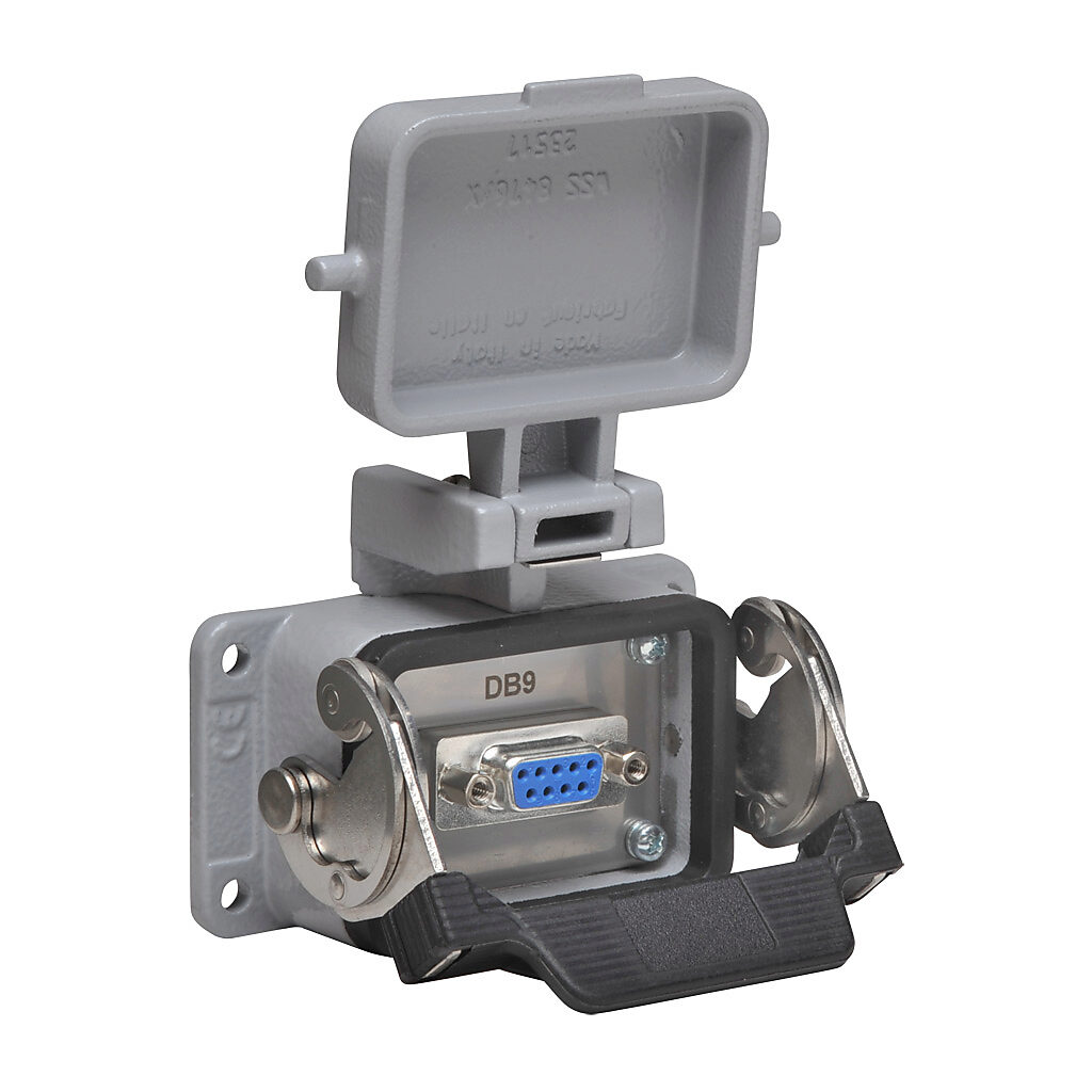 ZP-PNA-06-100 - ZIPport panel interface connector, (1) 9-pin D-sub connector with female exterior/male interior.