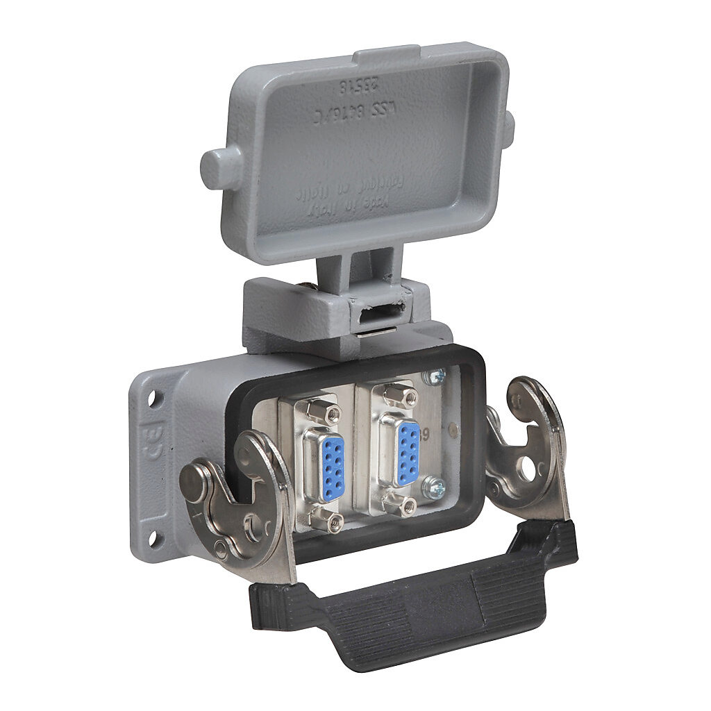 ZP-PNA-10-200 - ZIPport panel interface connector, (2) 9-pin D-sub connectors with female exterior/male interior.