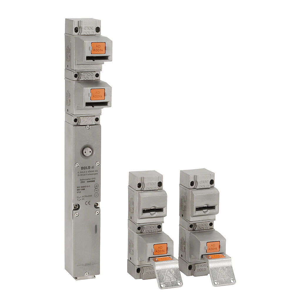 ZRH-2GATE-SET - Dold Safemaster series solenoid trapped key interlock system, push-pull key, 2 gates, 316 stainless steel.