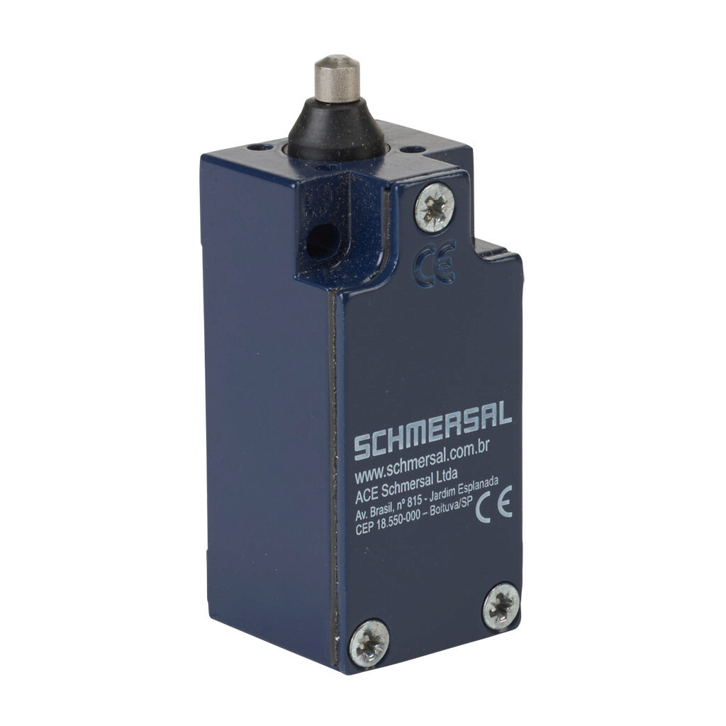 ZS-235-11Z - Schmersal IEC limit switch, metal plunger, 90-degree adjustable head, (1) N.O./(1) N.C. contact(s), snap action, 20-22mm hole spacing, zinc alloy, (1) M20 x 1.5 entry with 1/2in NPT adapter.