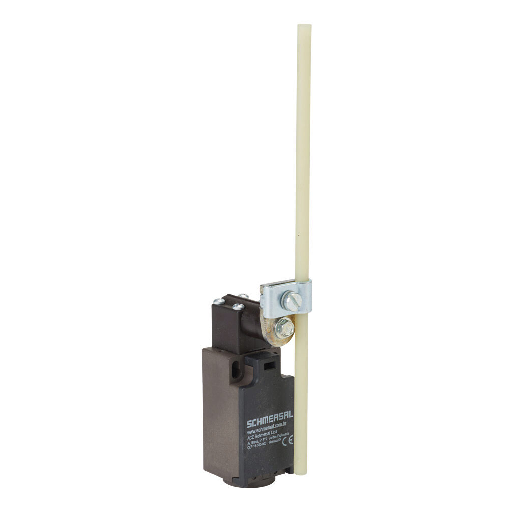ZV10H-236-02Z - Schmersal IEC limit switch, side rotary adjustable 6mm plastic rod, 90-degree adjustable head, (2) N.C. contact(s), snap action, 20-22mm hole spacing, glass-fiber thermoplastic, (1) M20 x 1.5 entry with 1/2in NPT adapter.