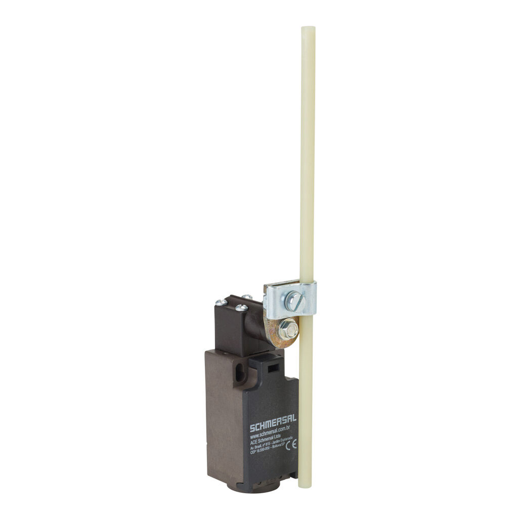 ZV10H-236-11Z - Schmersal IEC limit switch, side rotary adjustable 6mm plastic rod, 90-degree adjustable head, (1) N.O./(1) N.C. contact(s), snap action, 20-22mm hole spacing, glass-fiber thermoplastic, (1) M20 x 1.5 entry with 1/2in NPT adapter.