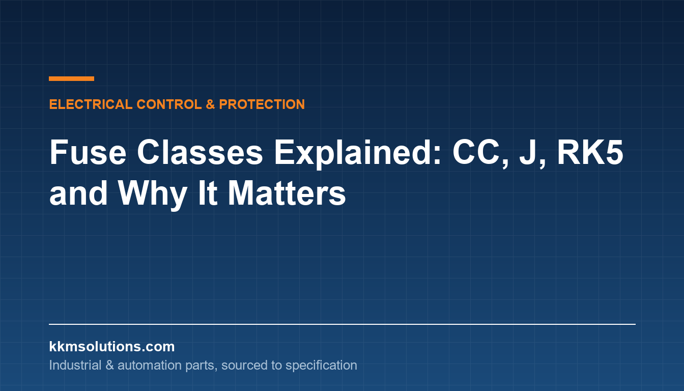 Fuse Classes Explained: CC, J, RK5 and Why It Matters — KKM Solutions technical article