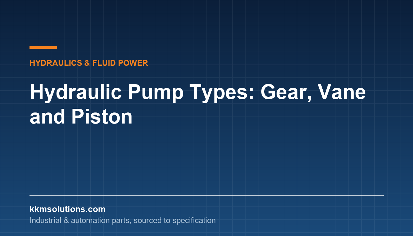 Hydraulic Pump Types: Gear, Vane and Piston — KKM Solutions technical article