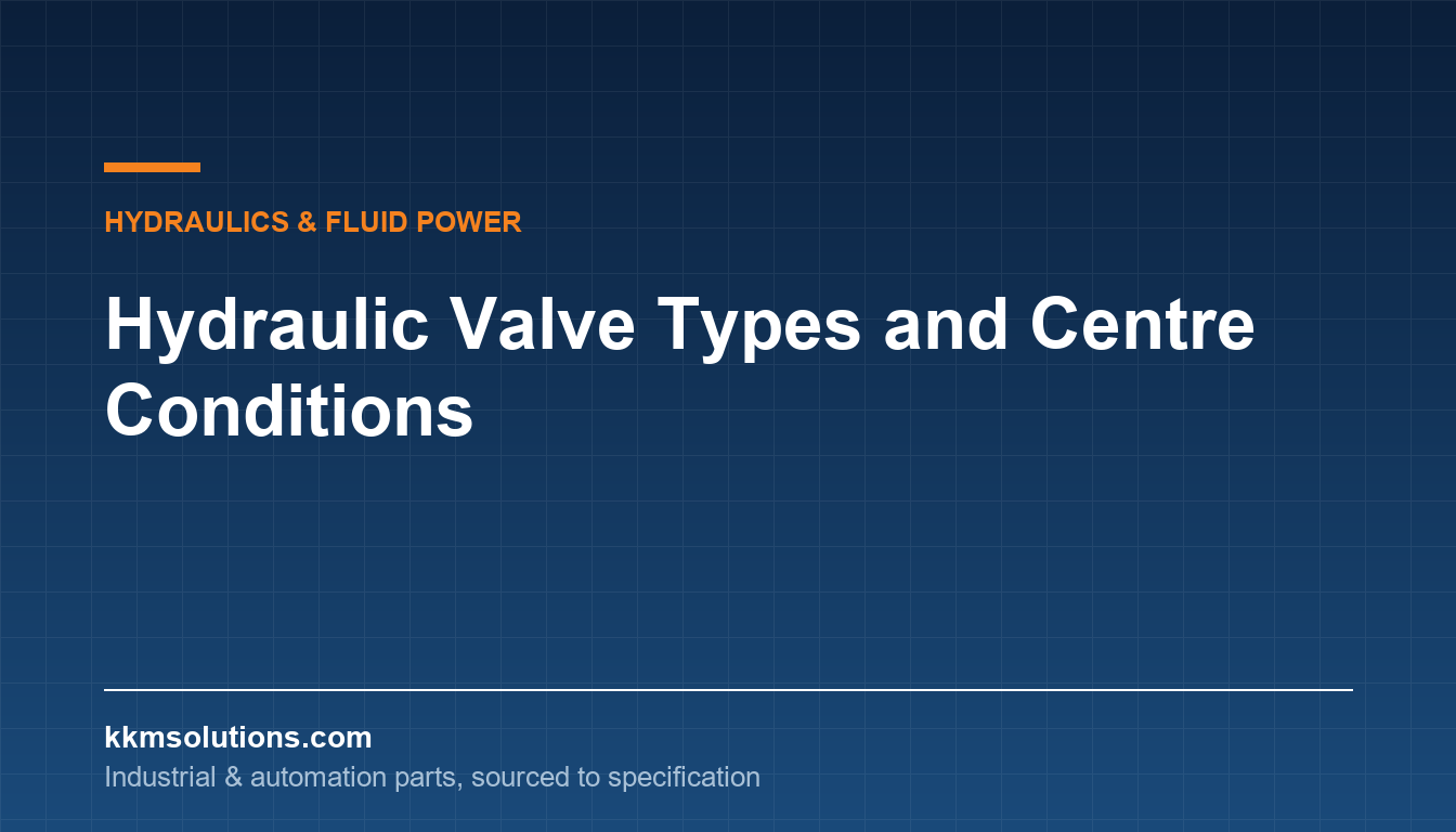 Hydraulic Valve Types and Centre Conditions — KKM Solutions technical article