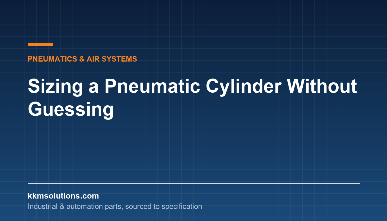 Sizing a Pneumatic Cylinder Without Guessing — KKM Solutions technical article