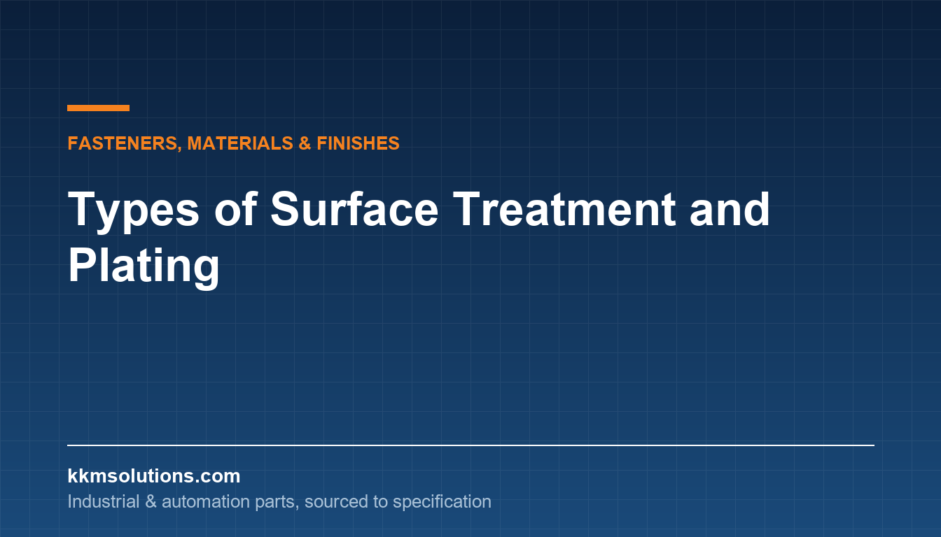 Types of Surface Treatment and Plating — KKM Solutions technical article