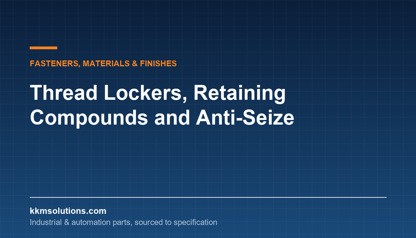 Thread Lockers, Retaining Compounds and Anti-Seize — KKM Solutions technical article