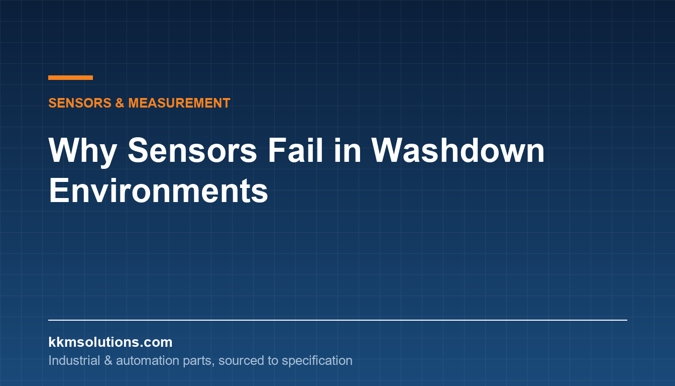 Why Sensors Fail in Washdown Environments — KKM Solutions technical article