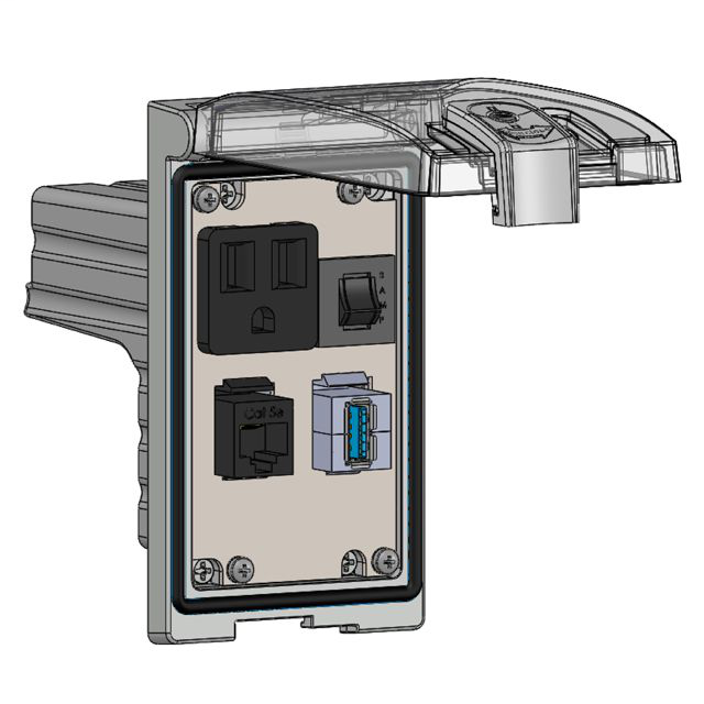 Mencom LP1-DP1-RJ45-USB-AFAF-R