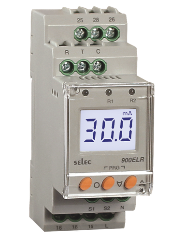 Altech 900ELR-2-230V-CE Digital Current Leakage Relay, BL