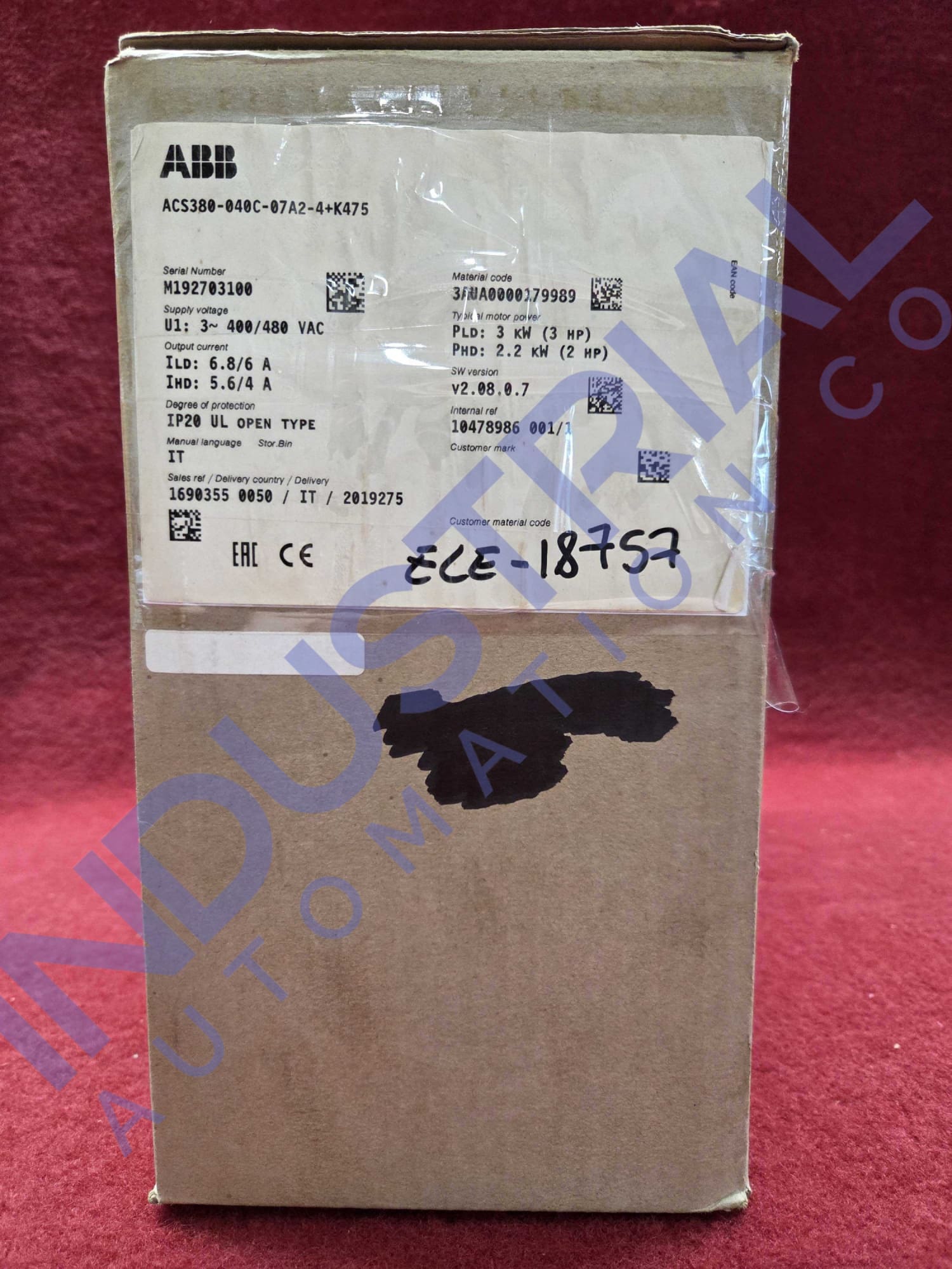 ABB ACS380-040C-07A2-4+K475