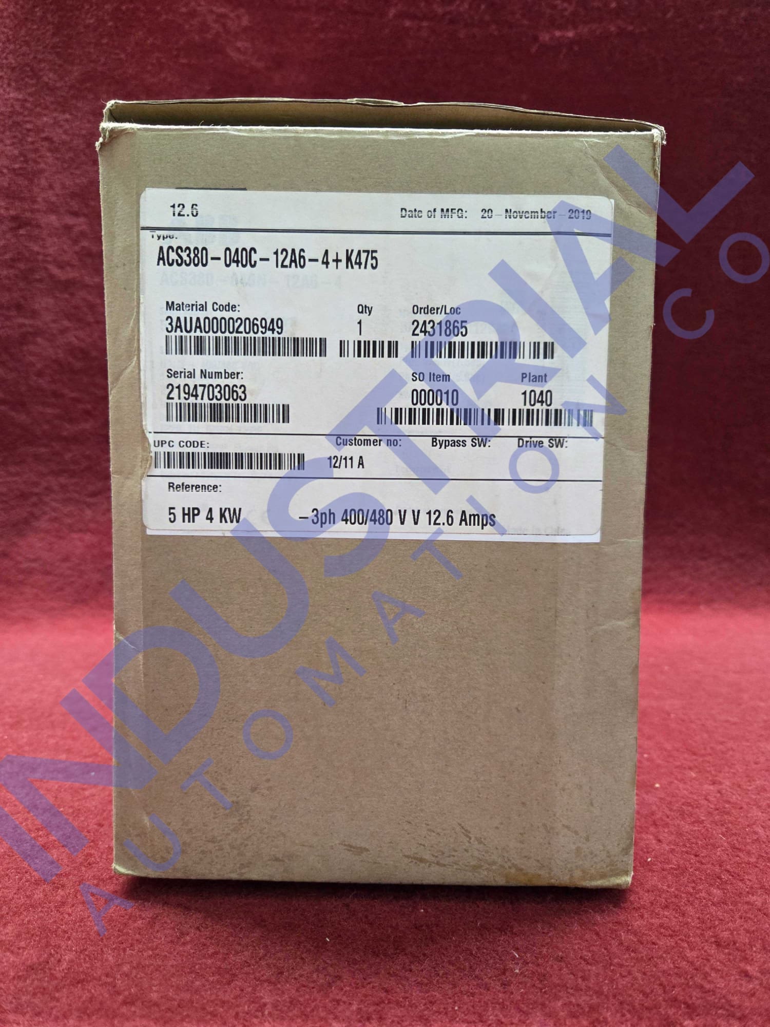 ABB ACS380-040C-12A6-4+K475