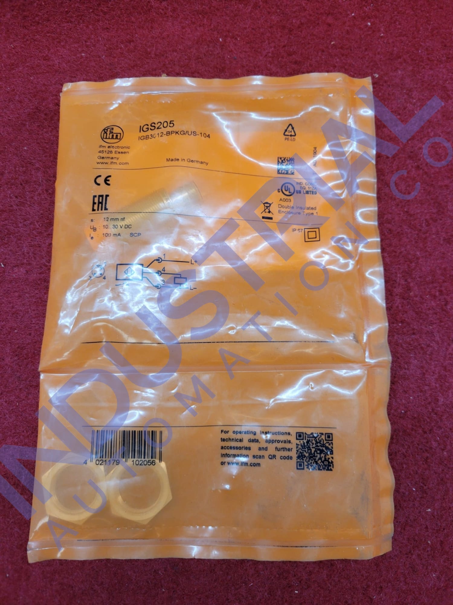 Effector IFM IGB3012-BPKG/US-104-IGS205