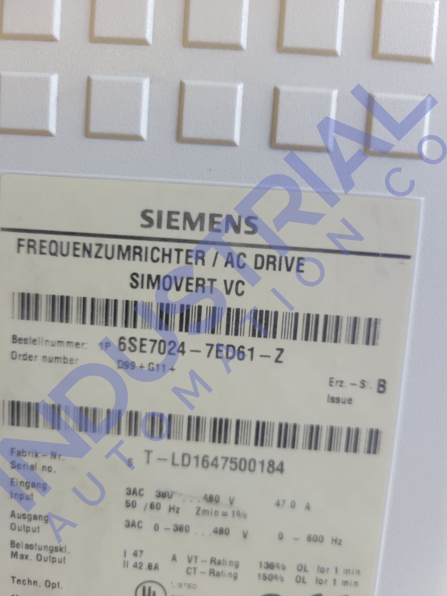 Siemens 6SE7024-7ED61-Z