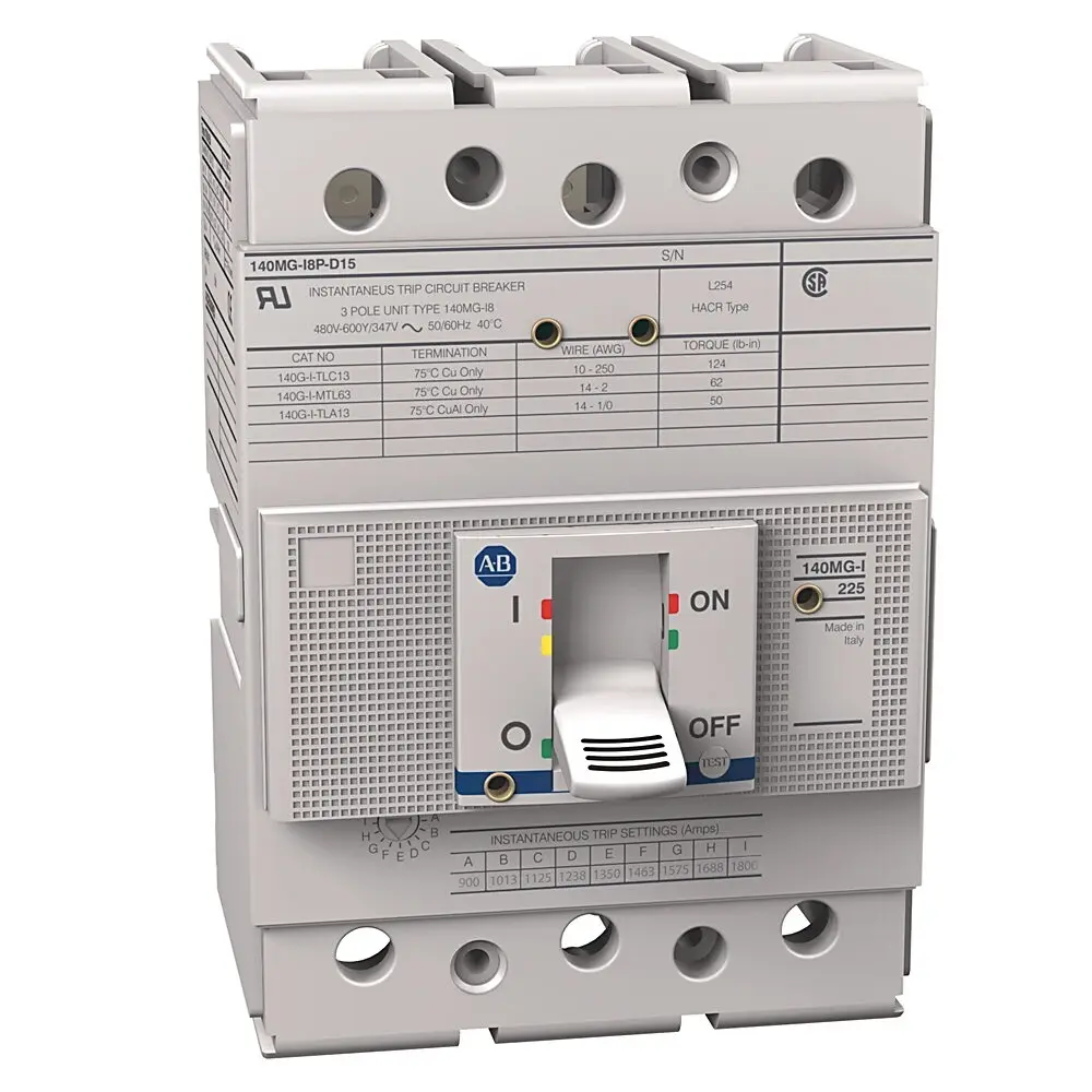 Allen-Bradley Motor Protection Circuit Protectors, I Frame, 35 65 kA at 480V, MCP (magnetic only), 100A