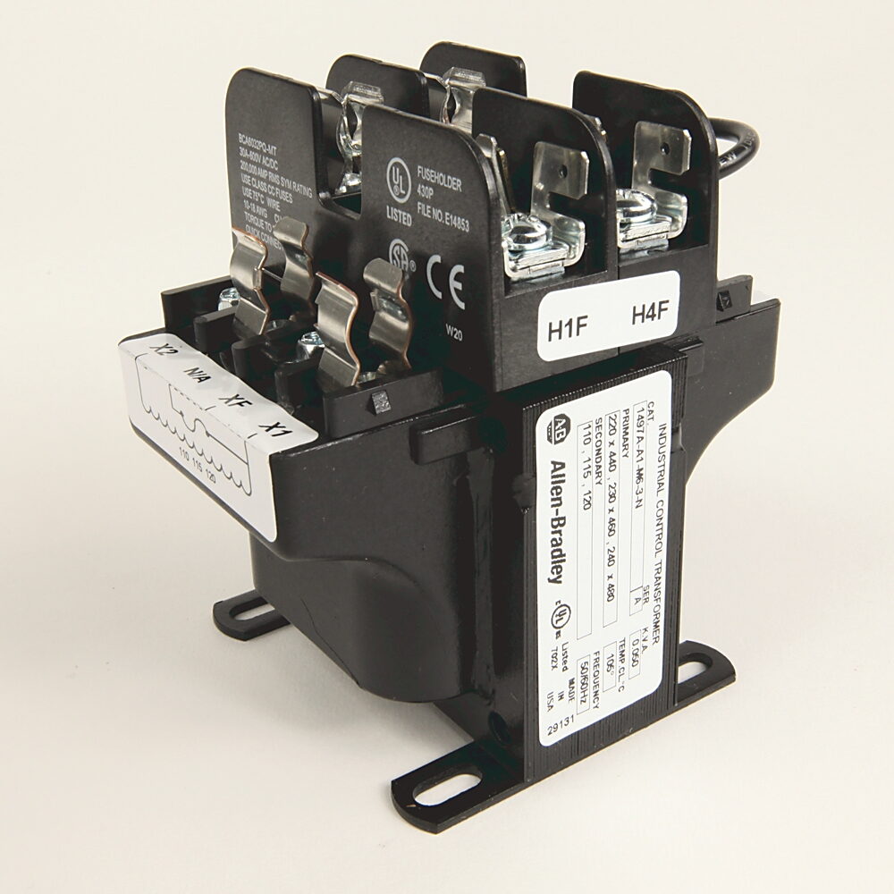 Allen-Bradley 1497A  CCT, 1000VA, 230/460/575V (50/60Hz) Primary, 0 Pri  1 Sec Fuse Blocks