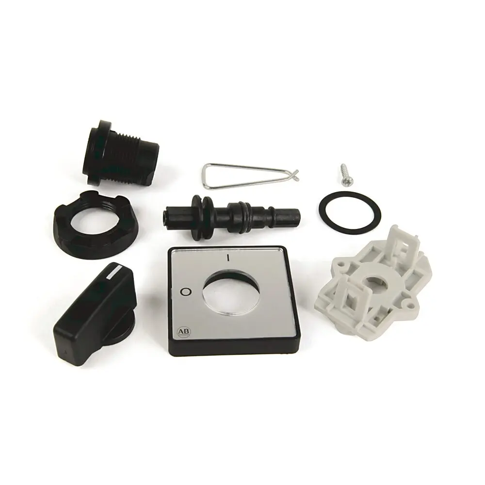 Allen-Bradley IEC Control and Load Switch Actuator, 22.5 mm mounting hole style handle (for use with front mounted switches), Type A, Gray/Black, 48mm x 48mm, Legend Text: 1 2 3 (60)