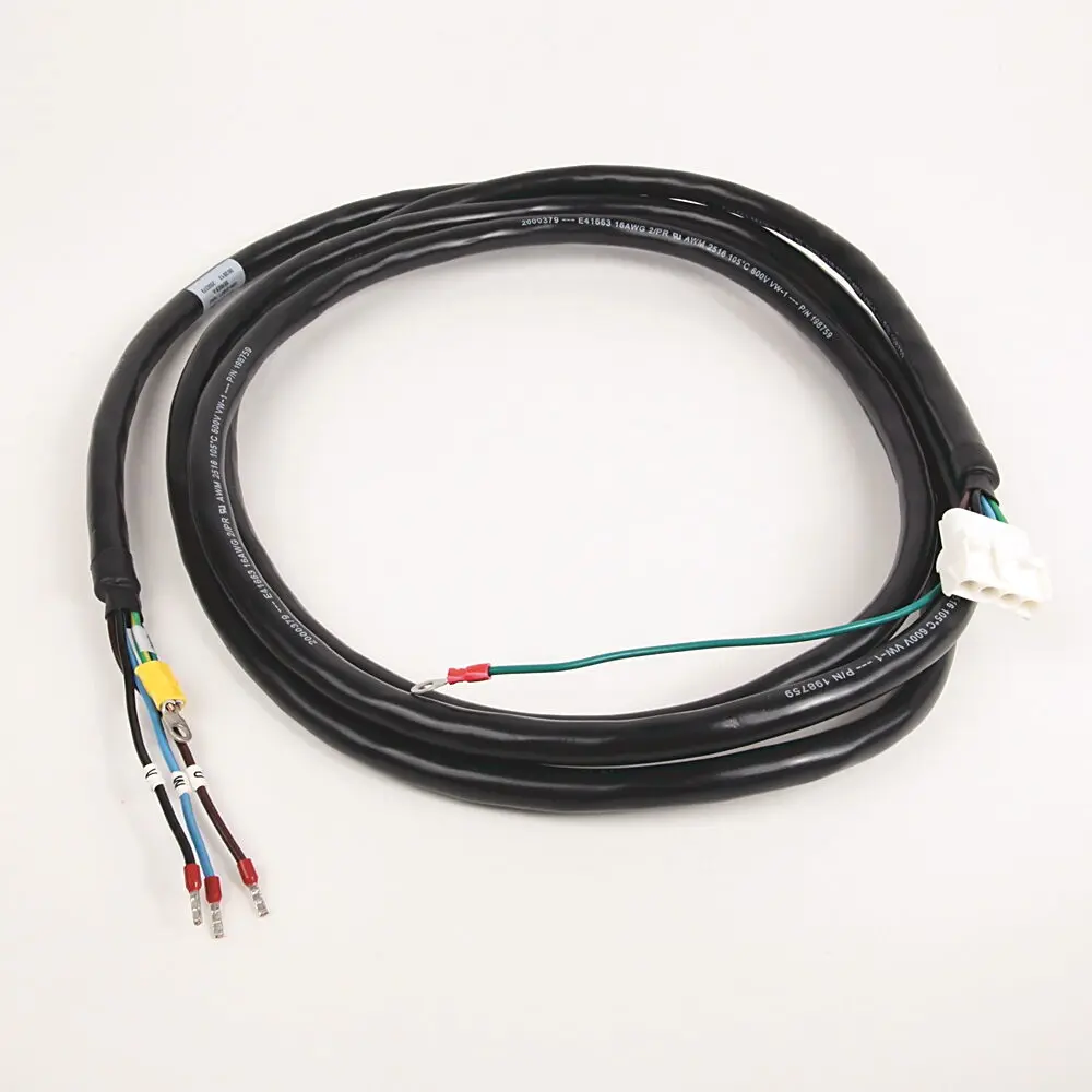 Allen-Bradley Cable,Non Flexible,Power,1 m Length,600V,Motor End Rectangular Plastic Connector  Drive End Flying Leads,16 AWG Conductor,Industrial Grade Thermoplastic Elastomer Jacket,Black Jacket,UL Recognized to AWM Requirements,Motor