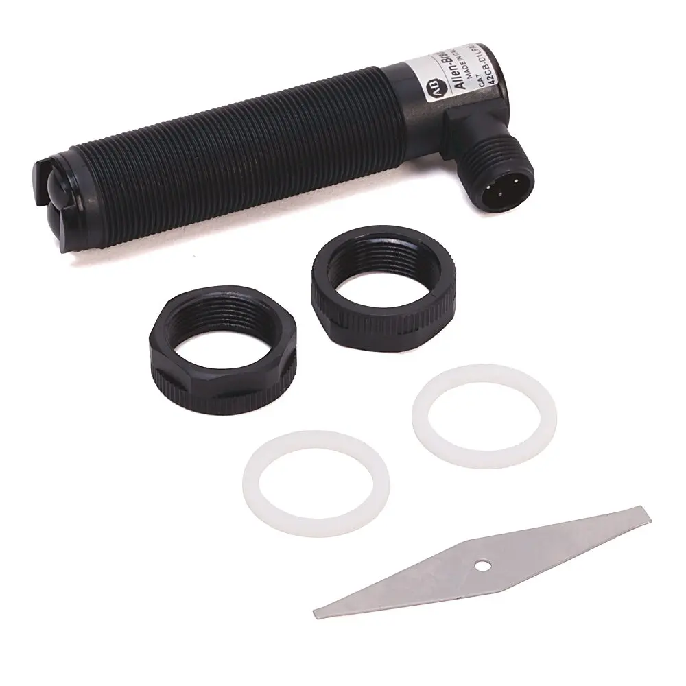 Allen-Bradley 18 mm High Speed Sensor,18 mm Cylindrical,Standard Diffuse,Infrared,Manually Adjustable,PNP,DC LO or DO Selectable,4 Pin Micro Quick Disconnect,Plastic,18mm Mount,0.50 ms,1000 mm Operating Distance,625 mm Sensing Distance,4 pin DC Micro