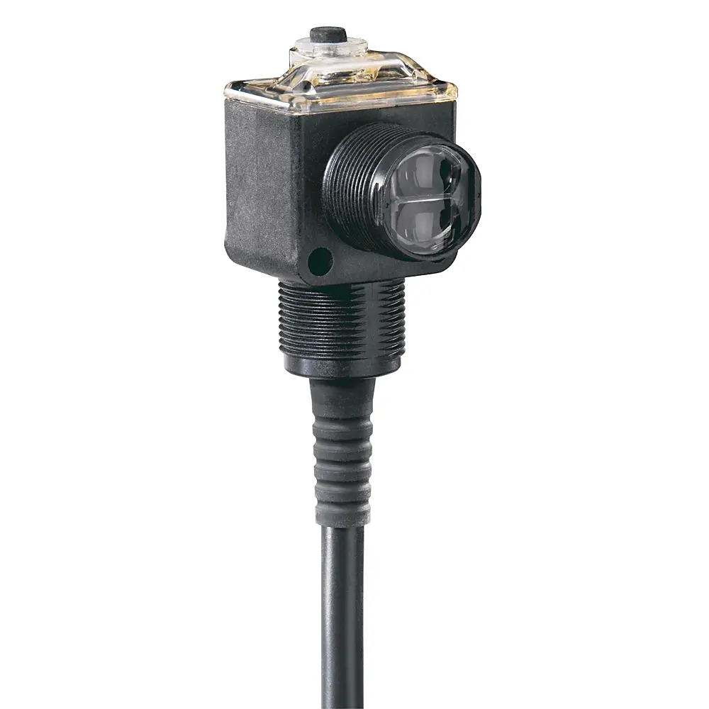 Allen-Bradley RightSight Photosensor,18 mm Cylindrical,Front Through Hole,Standard Diffuse,Infrared,300 mm,Manually Adjustable,F,AC/DC Dark Operate,2 m (6.5 ft) Cable