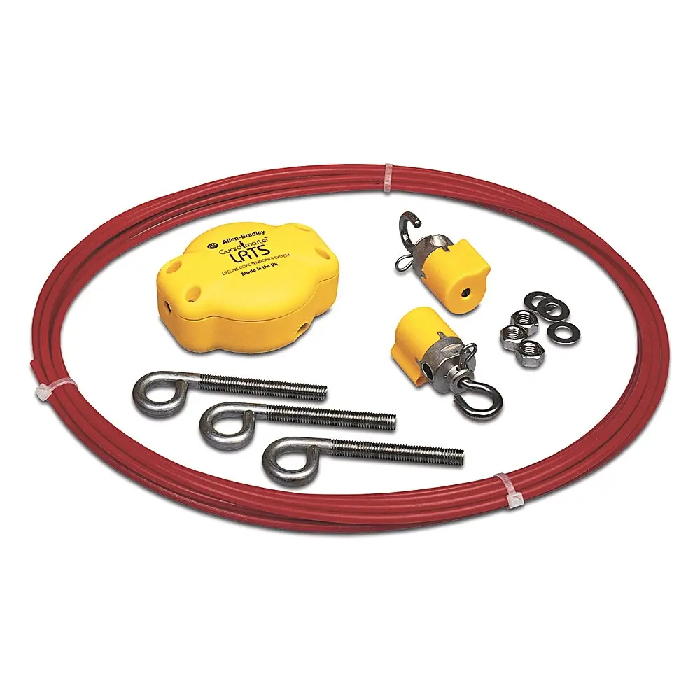 Allen-Bradley Hardware Kit, Lifeline Rope Tensioner System, 50m (164 ft) Propylene Covered Steel Cable, 22 P Bolts, Lifeline Tensioner, 2 Grippers, Allen Wrench
