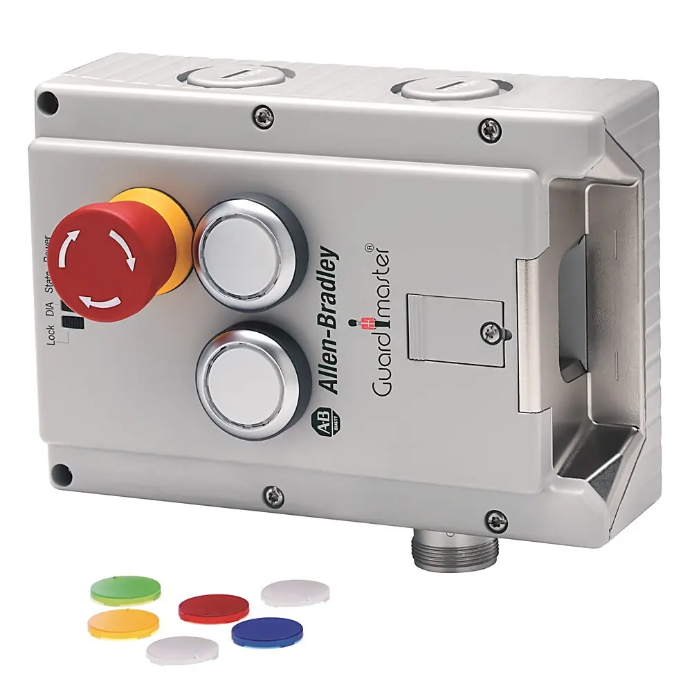 Allen-Bradley Lock Module,442G Access Box,Power to Lock,Unique Code, M23 Connector, Right hand Guard,Estop,2 Pushbuttons