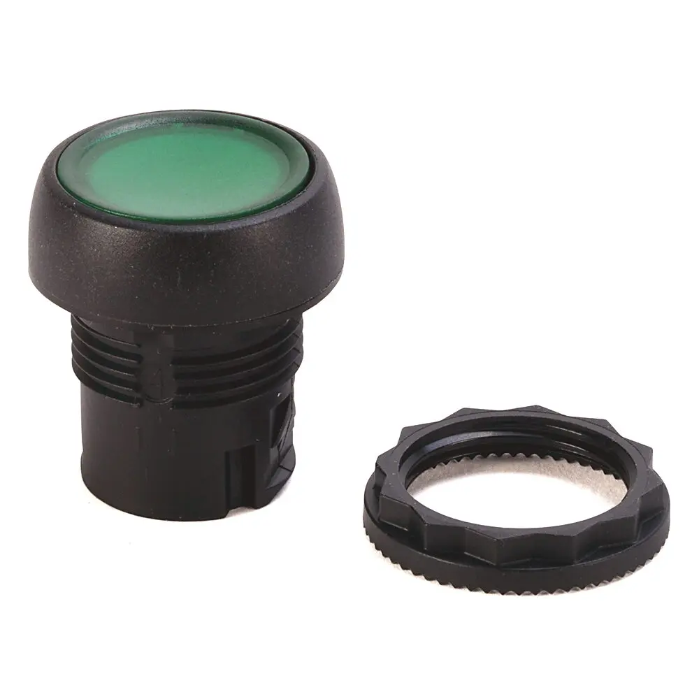 Allen-Bradley 800F PB,22mm Momentary Push Button,Illuminated Flush,1 N.O.,1 N.O.,Standard,White,White LED,Amber (ill)/Orange (non ill),Integrated LED Module,Plastic,24V AC/DC (Incand or LED),Screw Contact Block,Plastic Latch Mount,Standard Pack